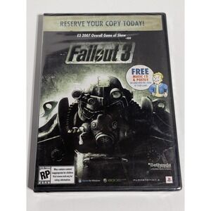 Fallout 3 Pre-Order Box (PC/Xbox 360/PS3) - NEW & SEALED - Music CD & Poster
